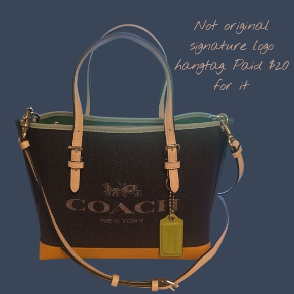 COACH Mollie 25 Tote Bag In Colorblock EUC - Picture 3 of 13